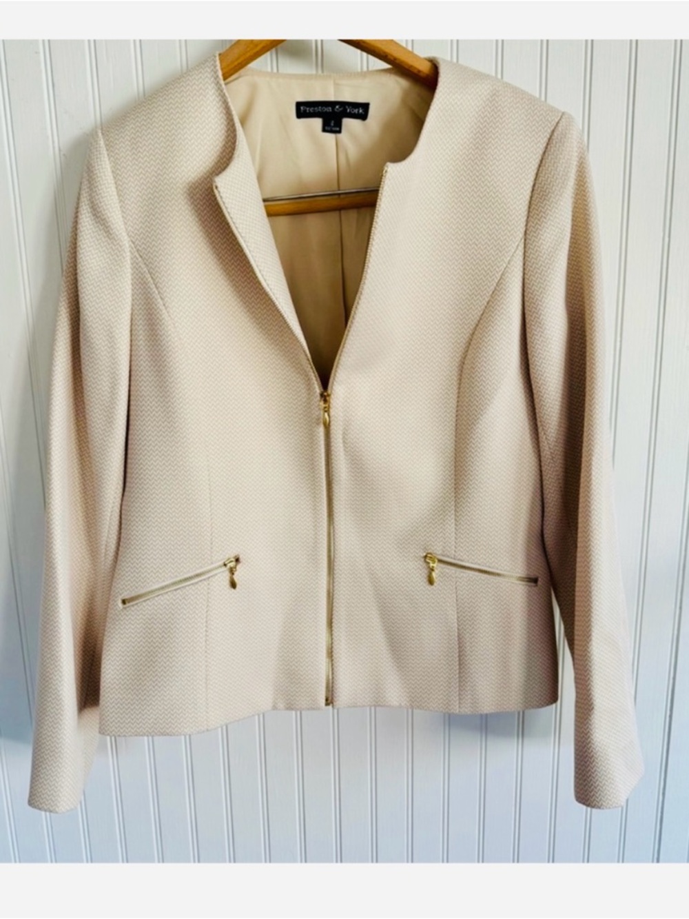 Preston & York Women's Cream Blazer Size 8